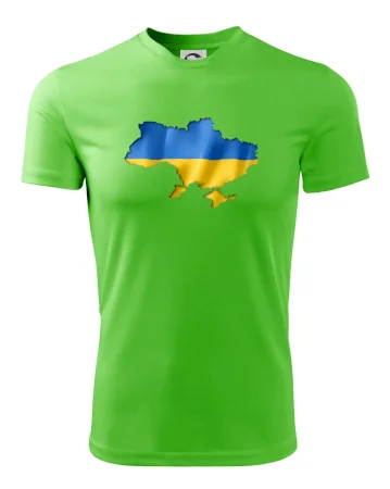 Ukrajina vlajka mapa