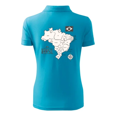 Brazília mapa s názvami regiónov