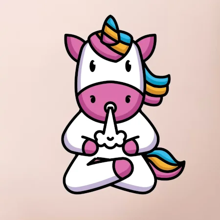 Yoga fučiaci jednorožec