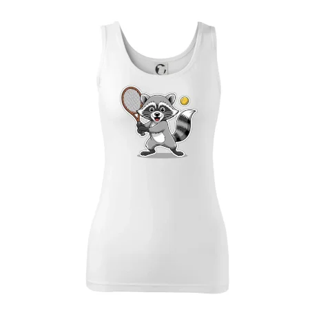 Mýval hrá tenis kreslený