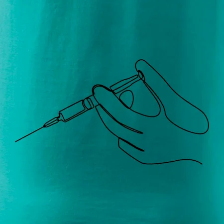 Ruka a injekcia jedným ťahom