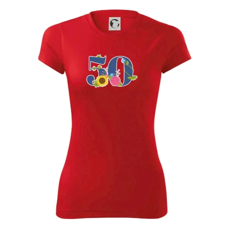 Kvetinové číslo kreslené - 50
