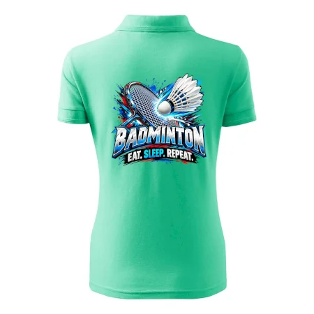 Bedmintonová raketa s košíčkom eat sleep repeat