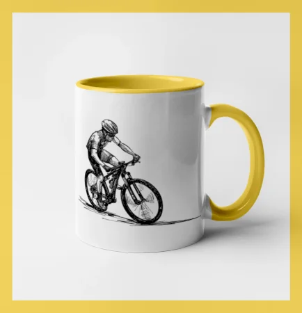 MTB kreslený cyklista