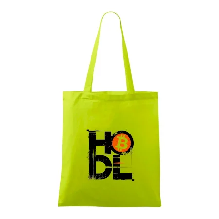 Hodl velký nápis a logo BTC