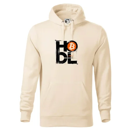 Hodl velký nápis a logo BTC
