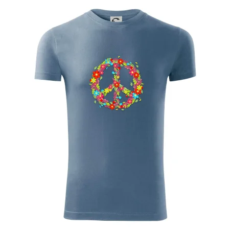 Peace symbol červené kvety