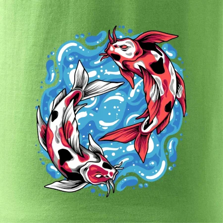 Yin & Yang Koi kapor - červený