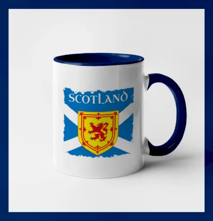 Škótska vlajka s erbom leva