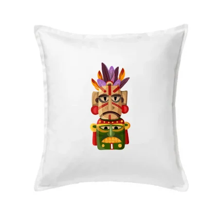 Mayová maska s perím