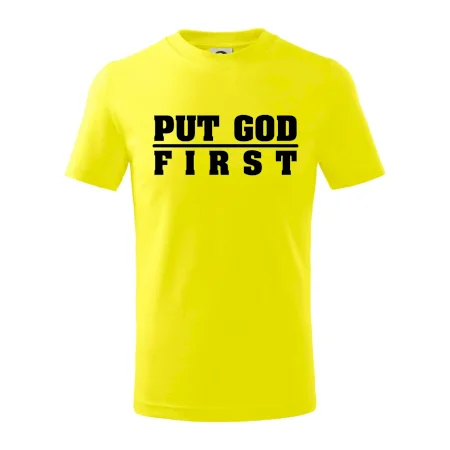 Put God first hrubý nápis