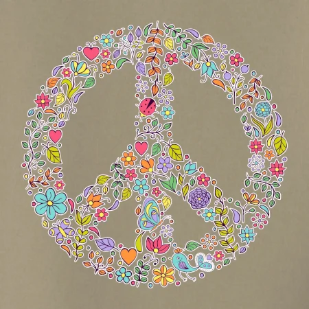 Peace symbol lístočky