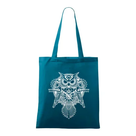 Steampunk sova čiernobiela