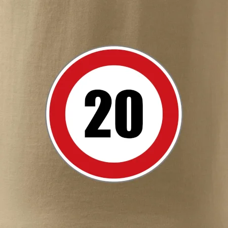 Dopravná značka - obmedzenie rýchlosti 20