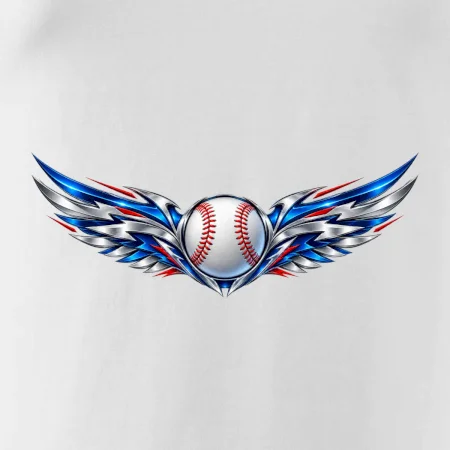 Baseballový míček s kovovými křídly
