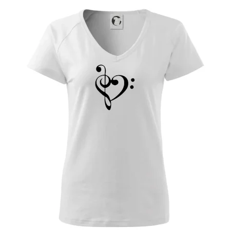 Husľový kľúč srdce