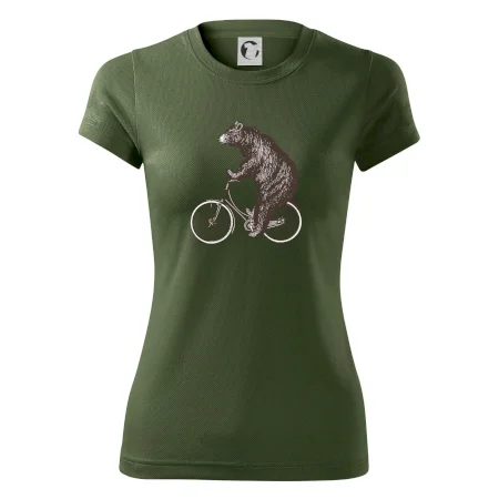 Medveď na bicykli