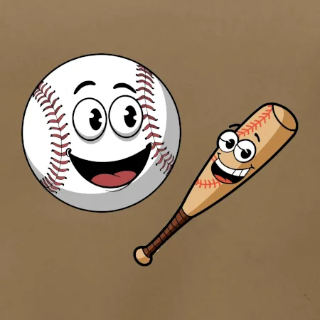 Parové tričko - baseballová raketa a loptička