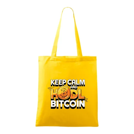 3D nápis Keep Calm and HODL Bitcoin