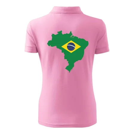 Brazília vlajka v mape