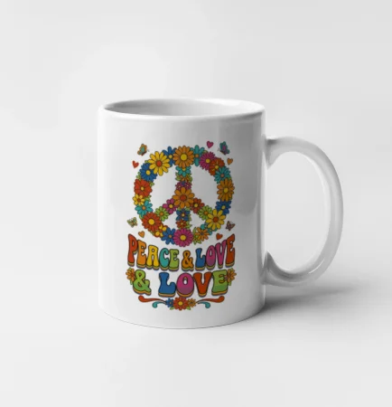 Peace and love - na výšku s květy