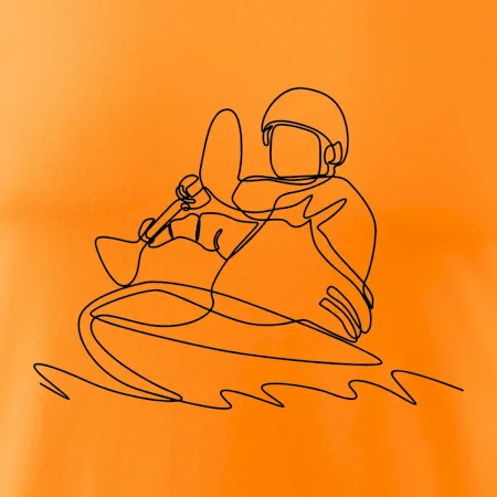 Kajak na vode jedným ťahom