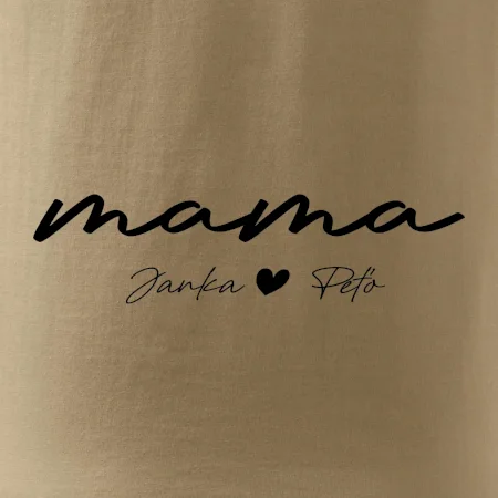 Mama - tričko menami deti písacie