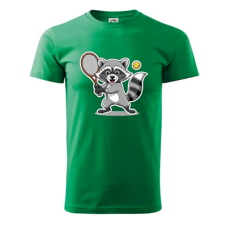 Mýval hrá tenis kreslený