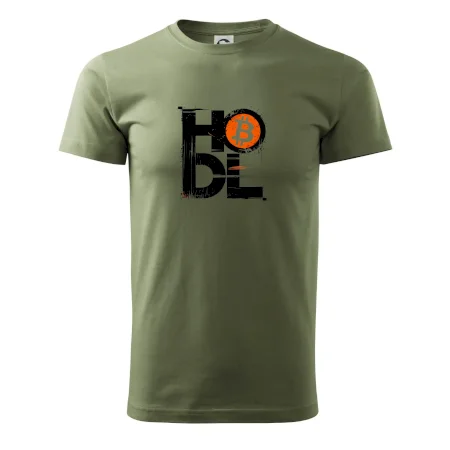 Hodl velký nápis a logo BTC
