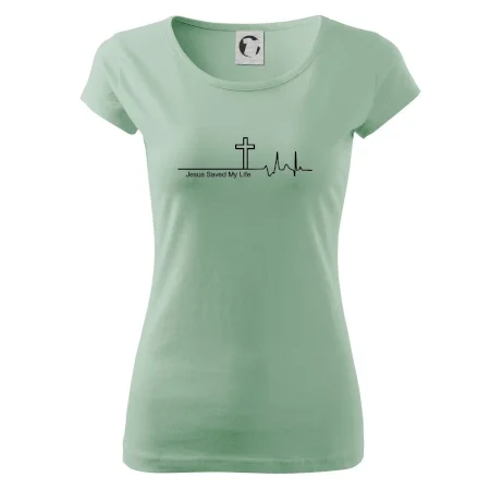 Jesus Saved My Life kríž ekg