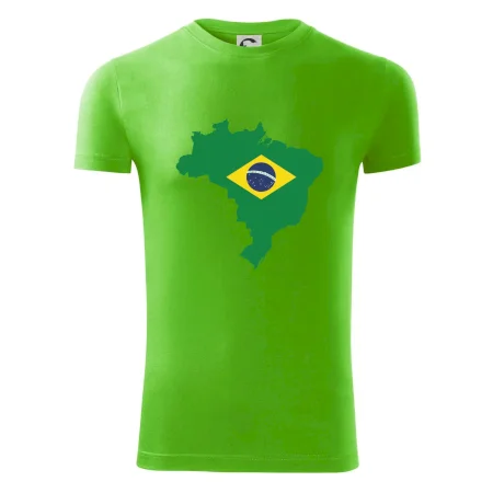 Brazília vlajka v mape