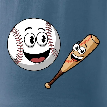 Parové tričko - baseballová raketa a loptička