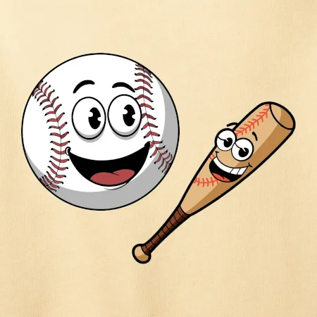 Parové tričko - baseballová raketa a loptička