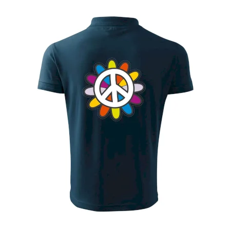 Peace symbol s kreslenou kvetinou