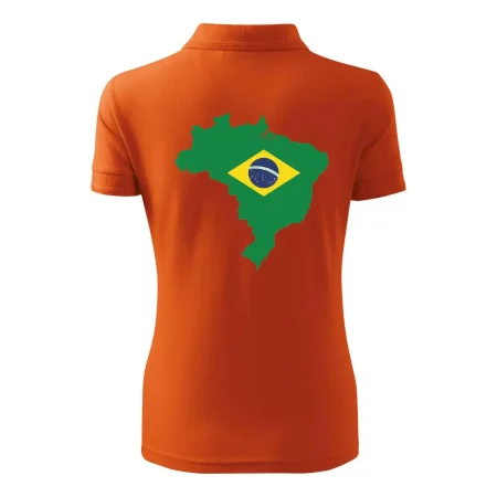 Brazília vlajka v mape