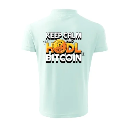 3D nápis Keep Calm and HODL Bitcoin