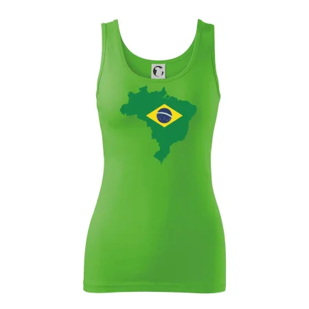 Brazília vlajka v mape