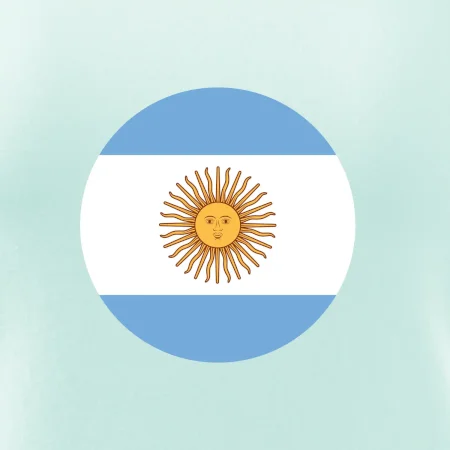 Argentína vlajka guľatá