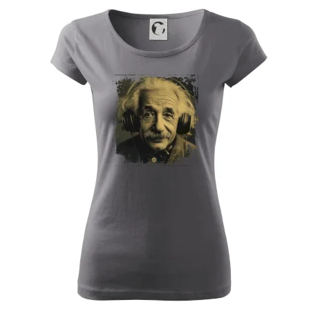 Albert Einstein so slúchadlami