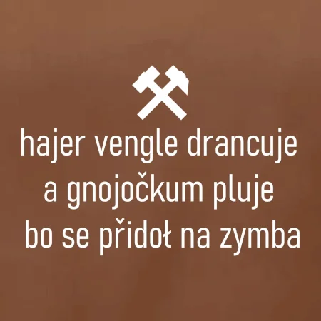 Hajer vengle drancuje a gnojočkum pluje bo se přidoł na zymba