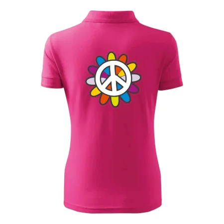 Peace symbol s kreslenou kvetinou