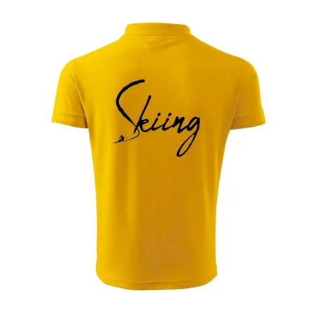 Skiing nápis lyžiar