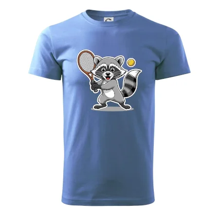 Mýval hrá tenis kreslený