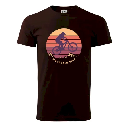 MTB farebný bicykel západ slnka