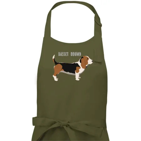 Basset hound pes s nápisom