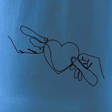 Dve ruky a srdce jedným ťahom