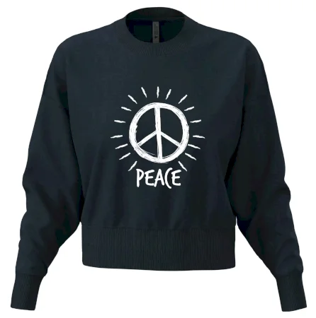 Peace symbol čiernobiely