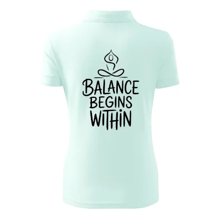 Balance begins within nápis