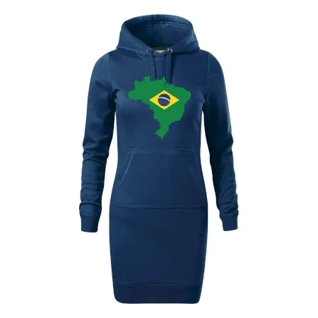 Brazília vlajka v mape