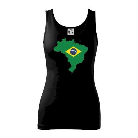 Brazília vlajka v mape
